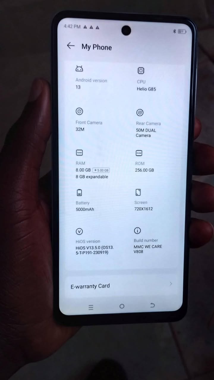 A picture of Tecno spark 20 pro