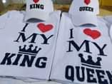 A picture of Valentine couple t shirts