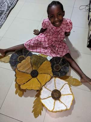 A picture of Paper flower wall decor