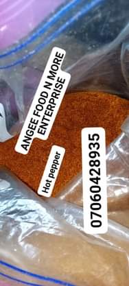 A picture of Grounded pepper and species suya pepper yaji is available for