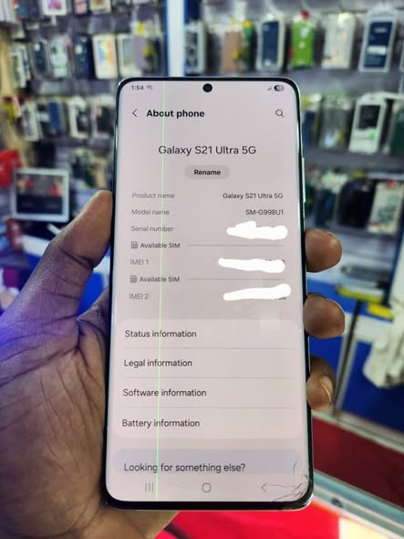 A picture of Samsung galaxy s1 ultra 5G duos
