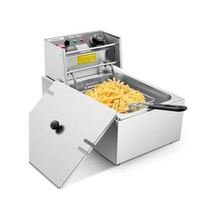 A picture of Pixel 6 Litres Commercial Deep Fryer Stainless Steel Silver 1YR