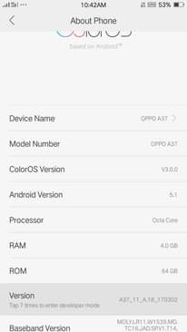 A picture of Oppo A37