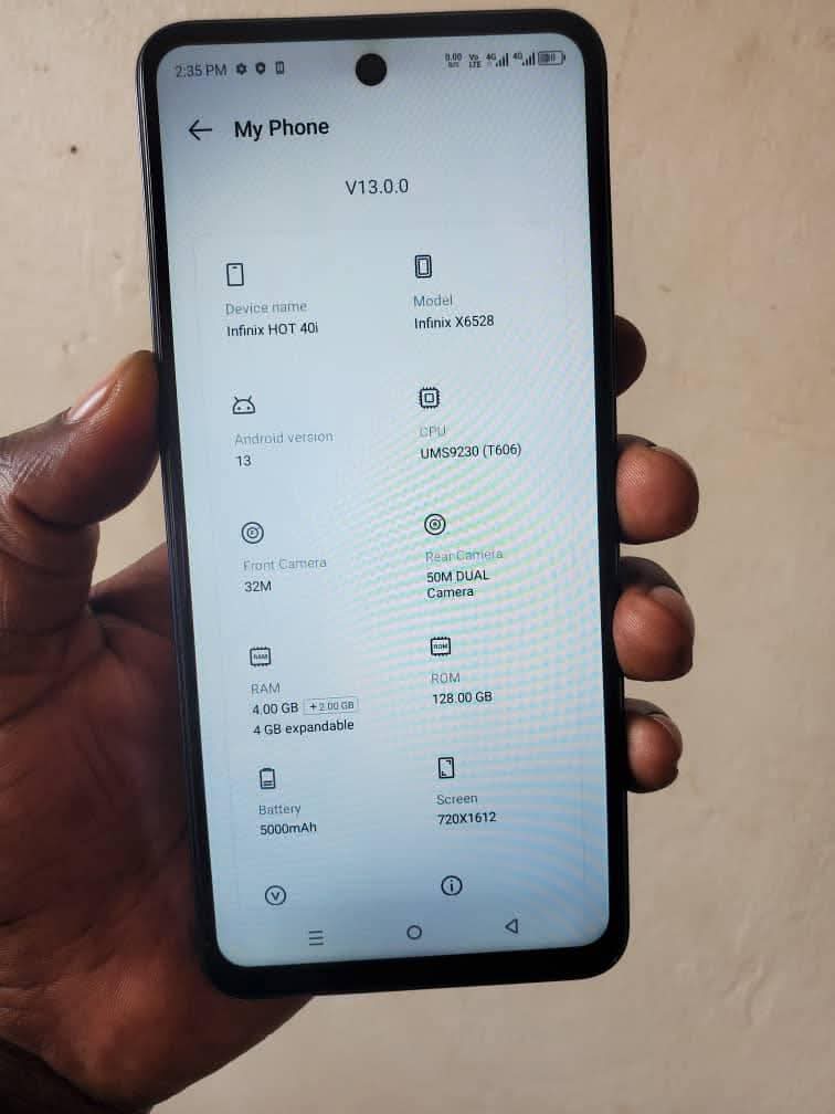 A picture of Infinix hot 40i
