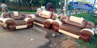 A picture of Five seaters double face leather sofa set