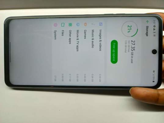 A picture of LG q92 smartphone