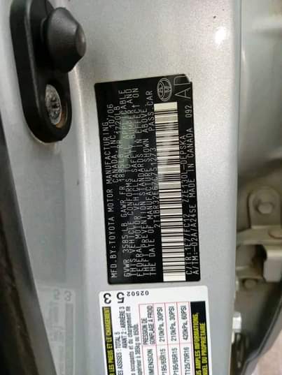 A picture of Highest grade Toyota Corolla SE 07 model Everything is intact