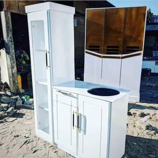 A picture of Kitchen cabinets