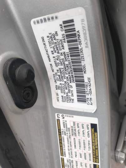 A picture of Sharp first body 2006 Corolla Just a year used 5