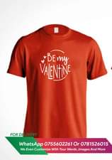 A picture of Couple shirts valentine WhatsApp 0755602261