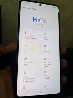 A picture of TECNO CAMON 20