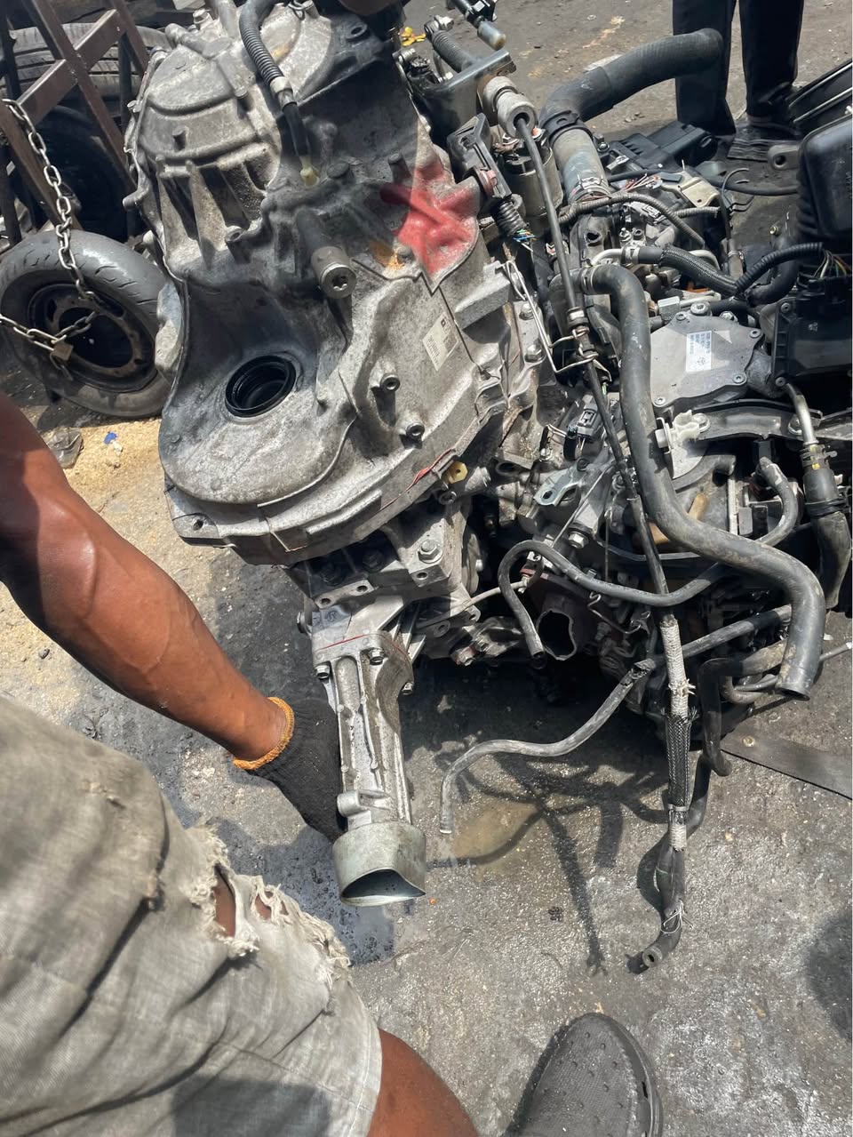 A picture of Toyota engine
