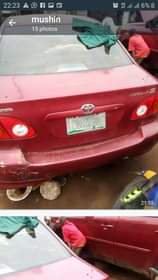 A picture of 2004 model corola painted on first body engine and gear