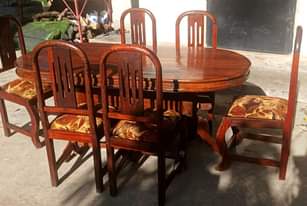A picture of Mattress and dinner table set