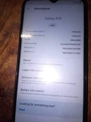 A picture of Sumsung a34