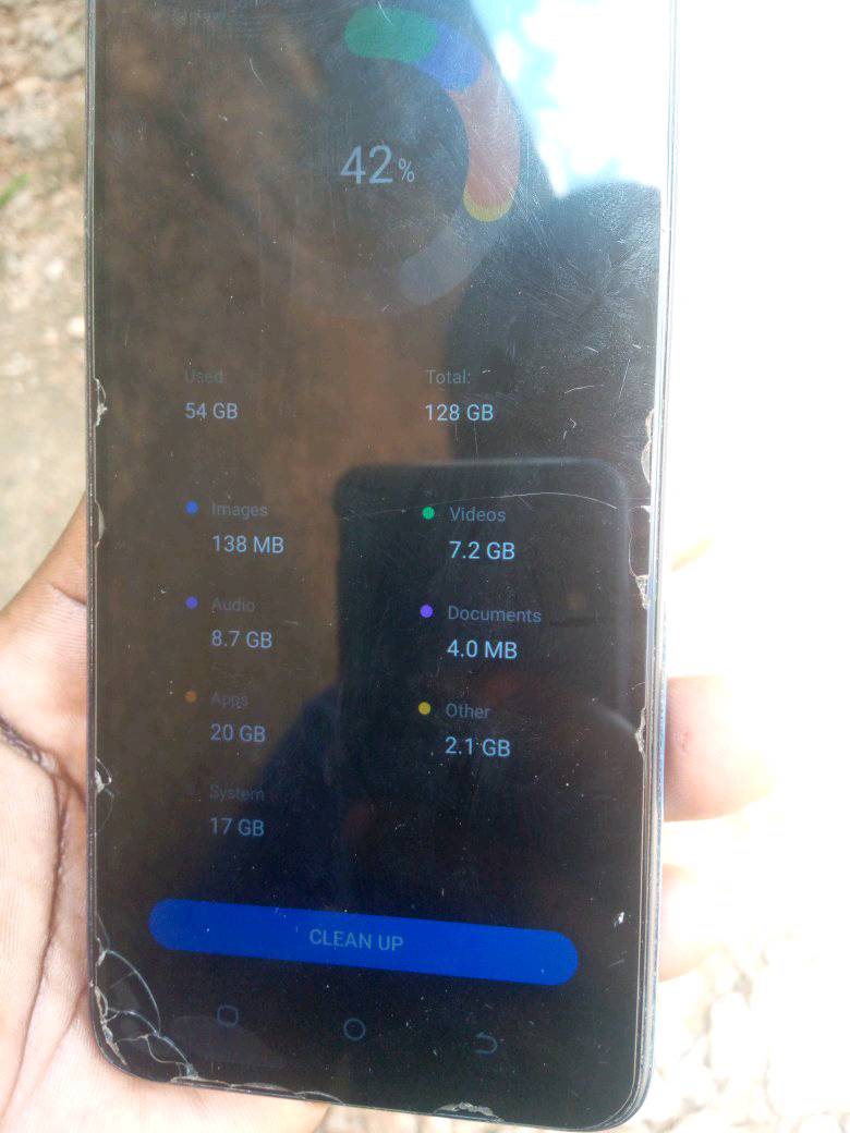 A picture of phone Tecno spark 10 still new three months used