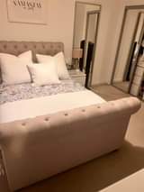 A picture of Next double bed with a draw on each side