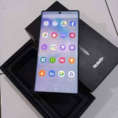 A picture of SIMU MPYA IKO KWA BOX SAMSUNG NOTE 10 PLUS LINE