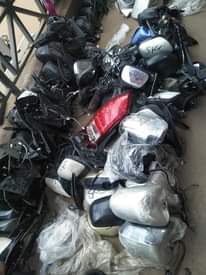 A picture of car side mirrors