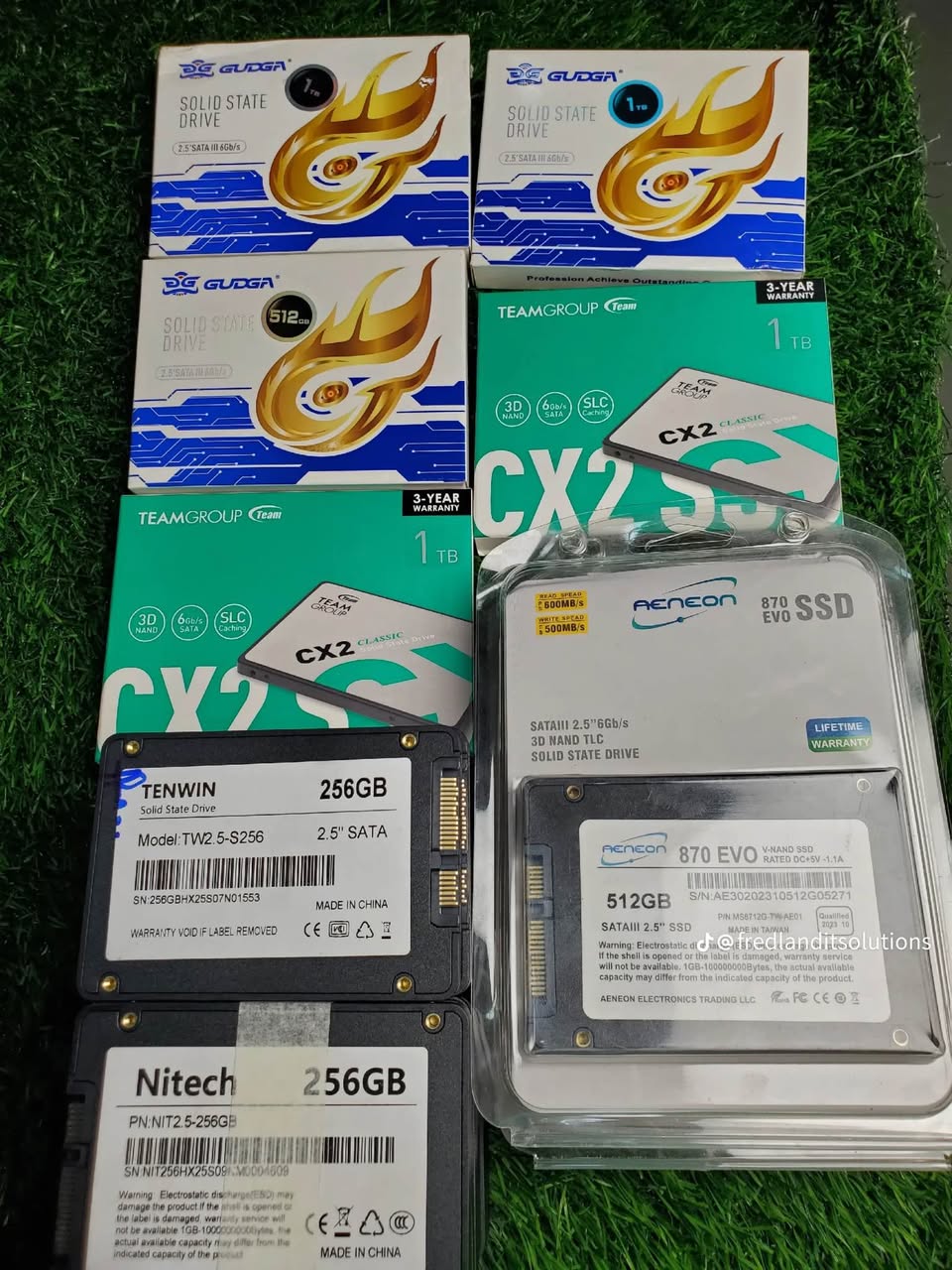 A picture of SSD drives