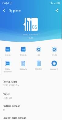 A picture of Tecno Spark 3 pro
