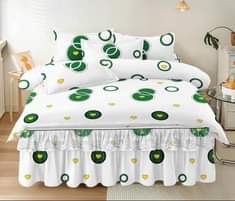 A picture of BED SKIRT 1 SHUKA 1 PILLOWCASES 4 Size 7 8ft
