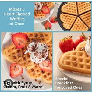 A picture of Electric heart shape waffle maker call or WhatsApp on 0786535355