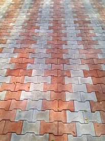 A picture of pavers
