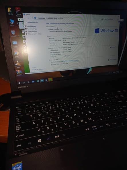 A picture of Toshiba laptop