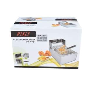 A picture of Pixel 6 Litres Commercial Deep Fryer Stainless Steel Silver 1YR
