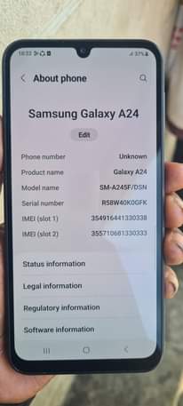 A picture of Samsung Galaxy A24 K650