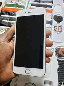 A picture of Iphone 6Plus 64GB storage with simple crack at only ugx
