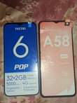 A picture of Nauza simu Tecno POp 6 mpya GB 32 Iter mpya