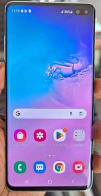 A picture of Samsung galaxy S10 plus