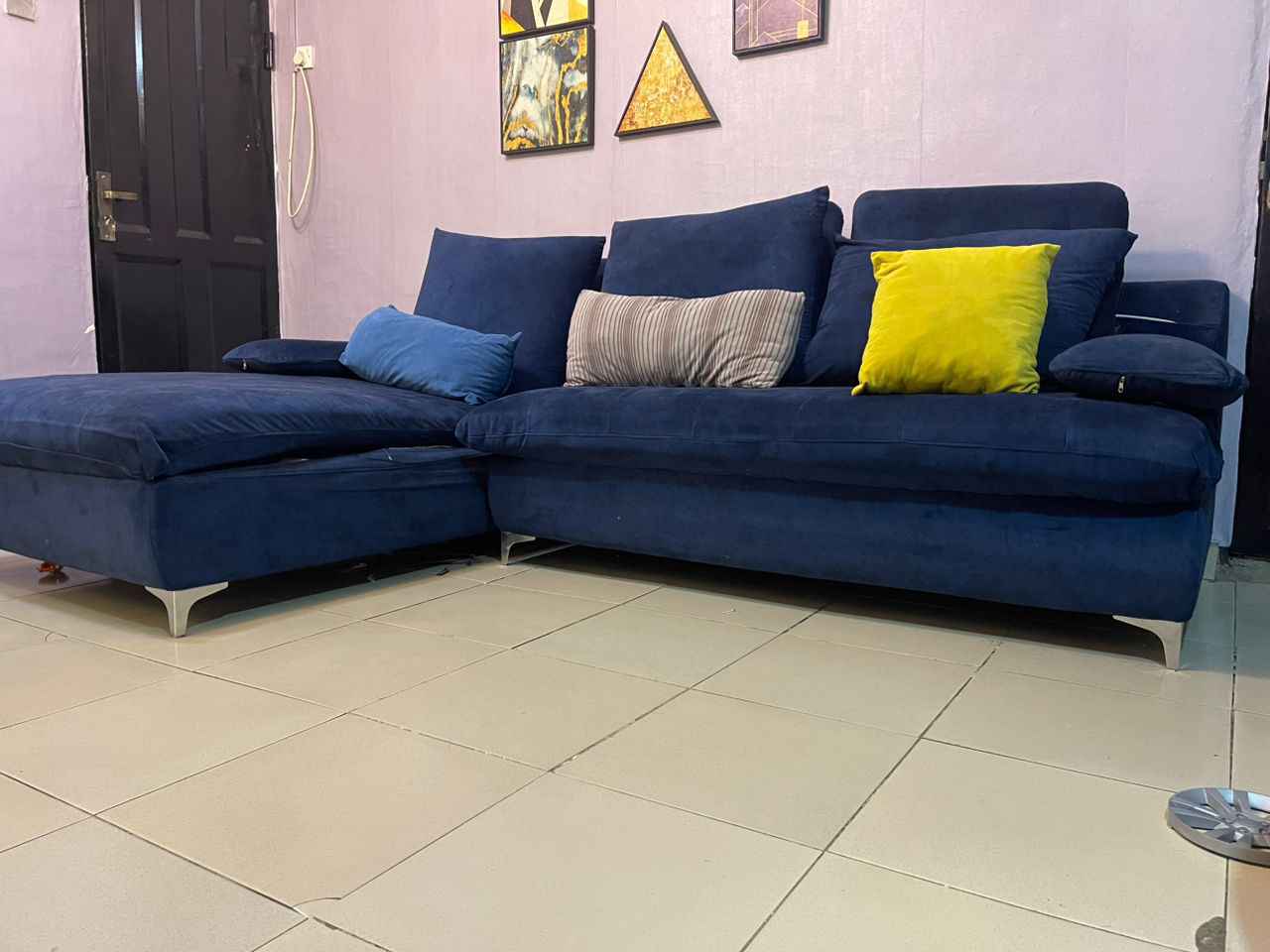 A picture of L Shape Single Seater Price 110K Location Alausa Ikeja 09067198194