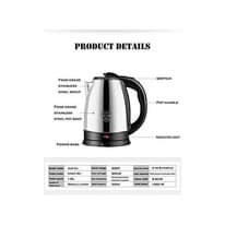 A picture of Pixel Fast Boiling Percolator 2 Litres Silver Black 1 YR