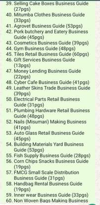 A picture of 61 KENYAN BUSINESS PLANS