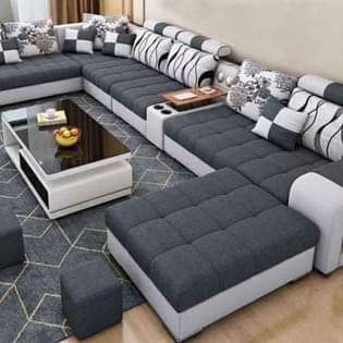 A picture of U shape sofa