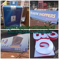 A picture of Signposts and light boxes