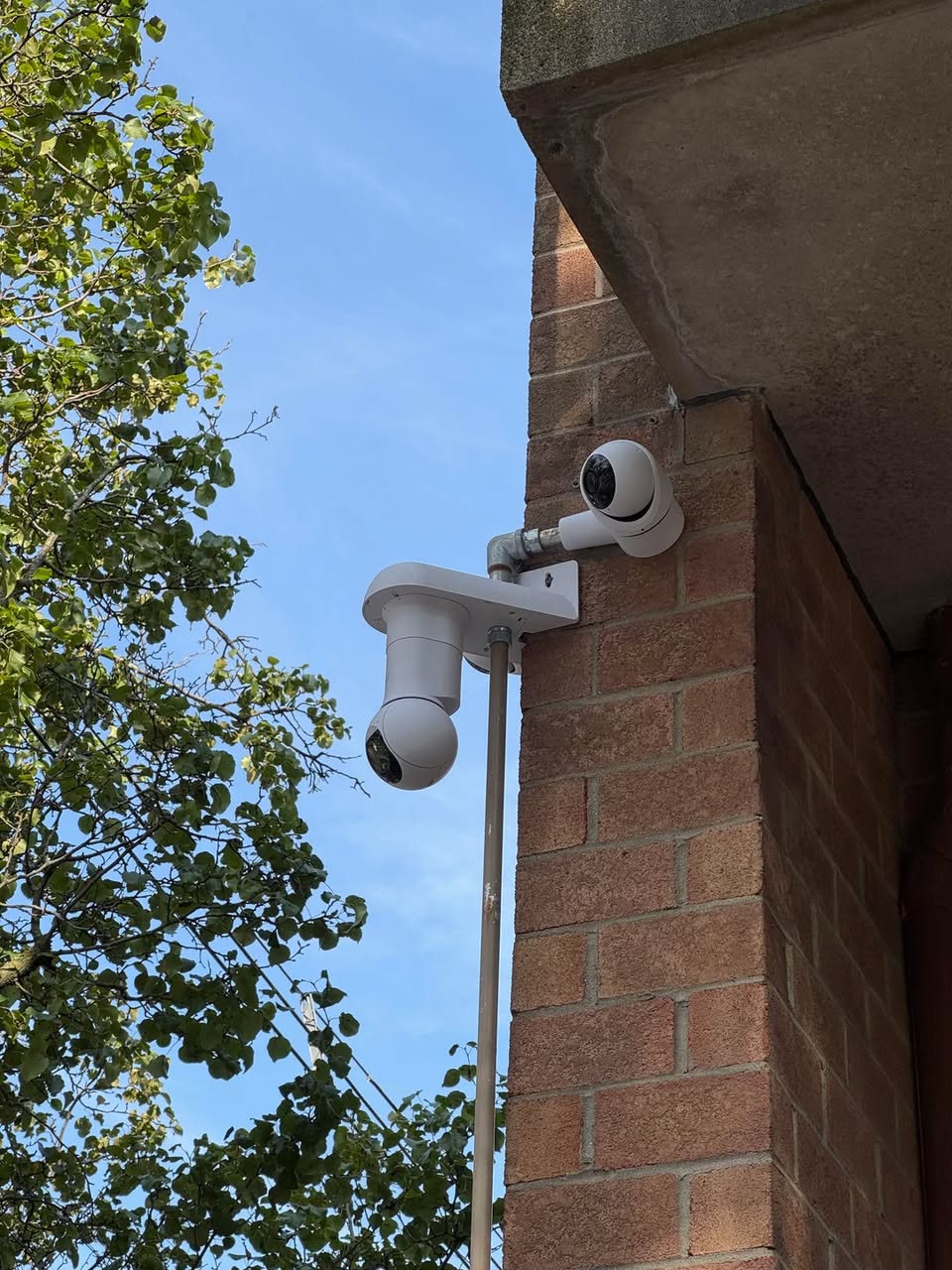 A picture of CCTV installation