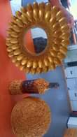 A picture of wall mirror decor lampshades and bottles