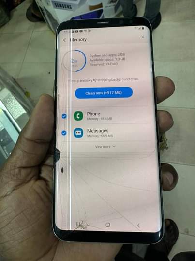 A picture of Used Samsung Galaxy S8 190 000 slight line 64gb storage