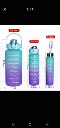 A picture of Chupa za maji water bottles