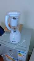 A picture of Fridge and blender