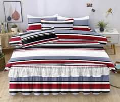 A picture of BED SKIRT 1 SHUKA 1 PILLOWCASES 4 Size 7 8ft