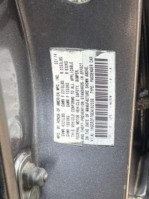 A picture of 2014 model Honda Accord
