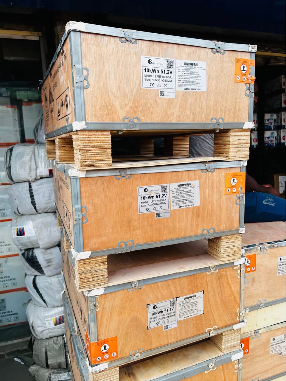 A picture of 10KWh 51 2v felicity lithium ion battery with 5 years