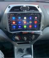A picture of Car Android screen reverse camera headrest DVD tracker speakers and