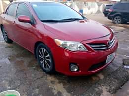 A picture of Toyota Corrola 2011 model in pristine condition with everything working