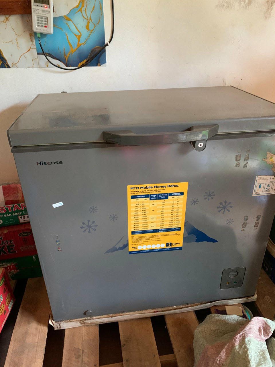 A picture of hisense deep freezer 160ltrs at only 580k negotiable call or